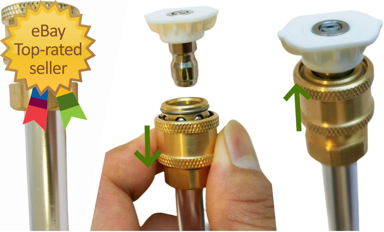 Upgraded Pressure Washer Wand Brass Water Jet Nozzle for Garden Hose