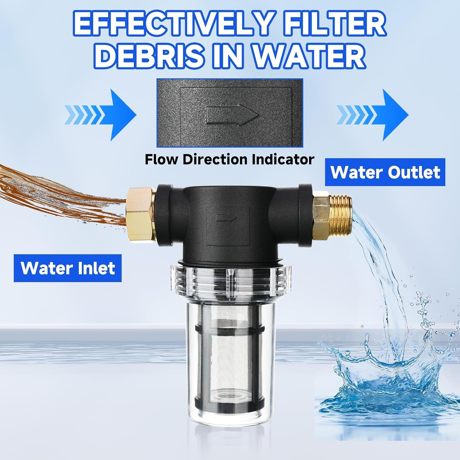 Garden Hose Filter for Pressure Washer Inlet, Inline Sediment Water Filter At…