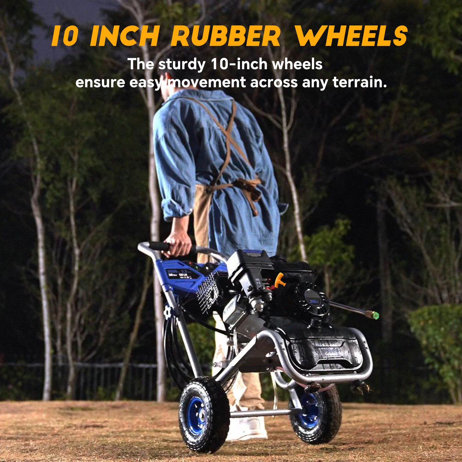 Gas Pressure Washer Gas Powered Washer with 4 Nozzles&Soap Tank 3500 PSI 2.3 GPM