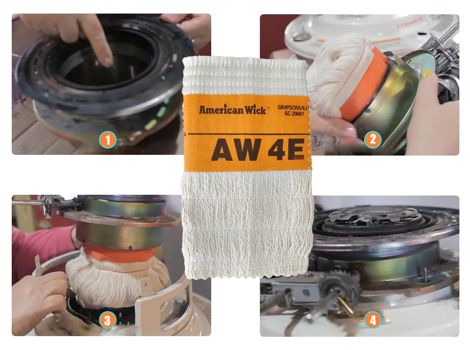 Kerosene Heater Wick AW4E Fits for Sengoku HMN-110 KeroHeat Orange Color