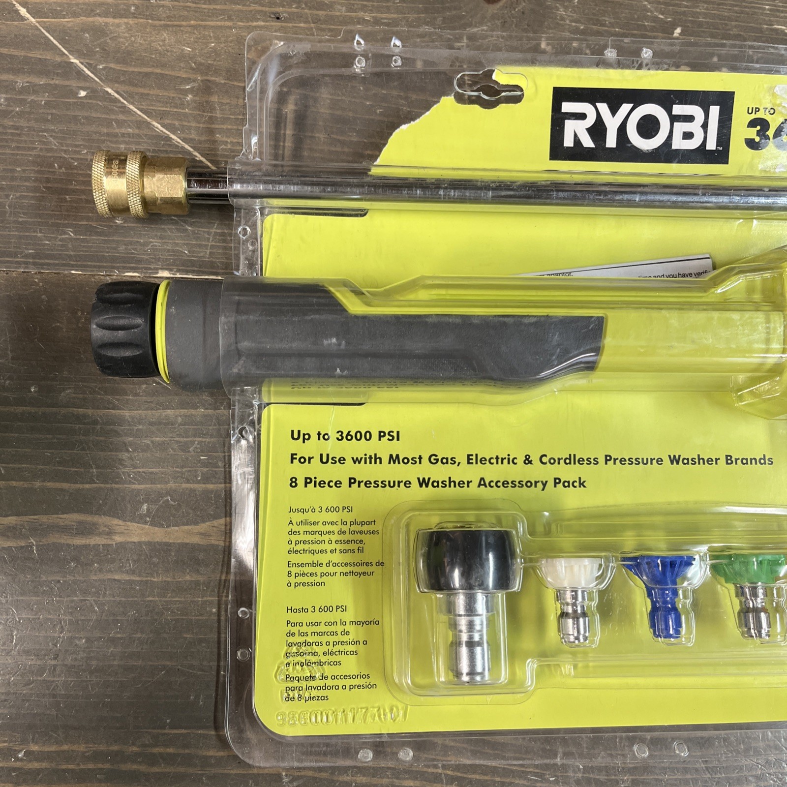 RYOBI Pressure Washer Trigger Handle Kit, Quick-Connect Adaptors, 3600 PSI