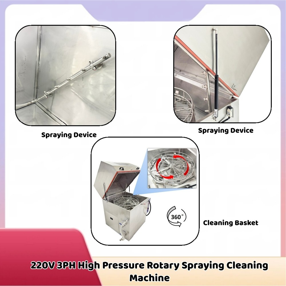 Auto Parts Brake Disc Hub Casting Spray Wash Cabinet Washer Rotary Spray Cleaner