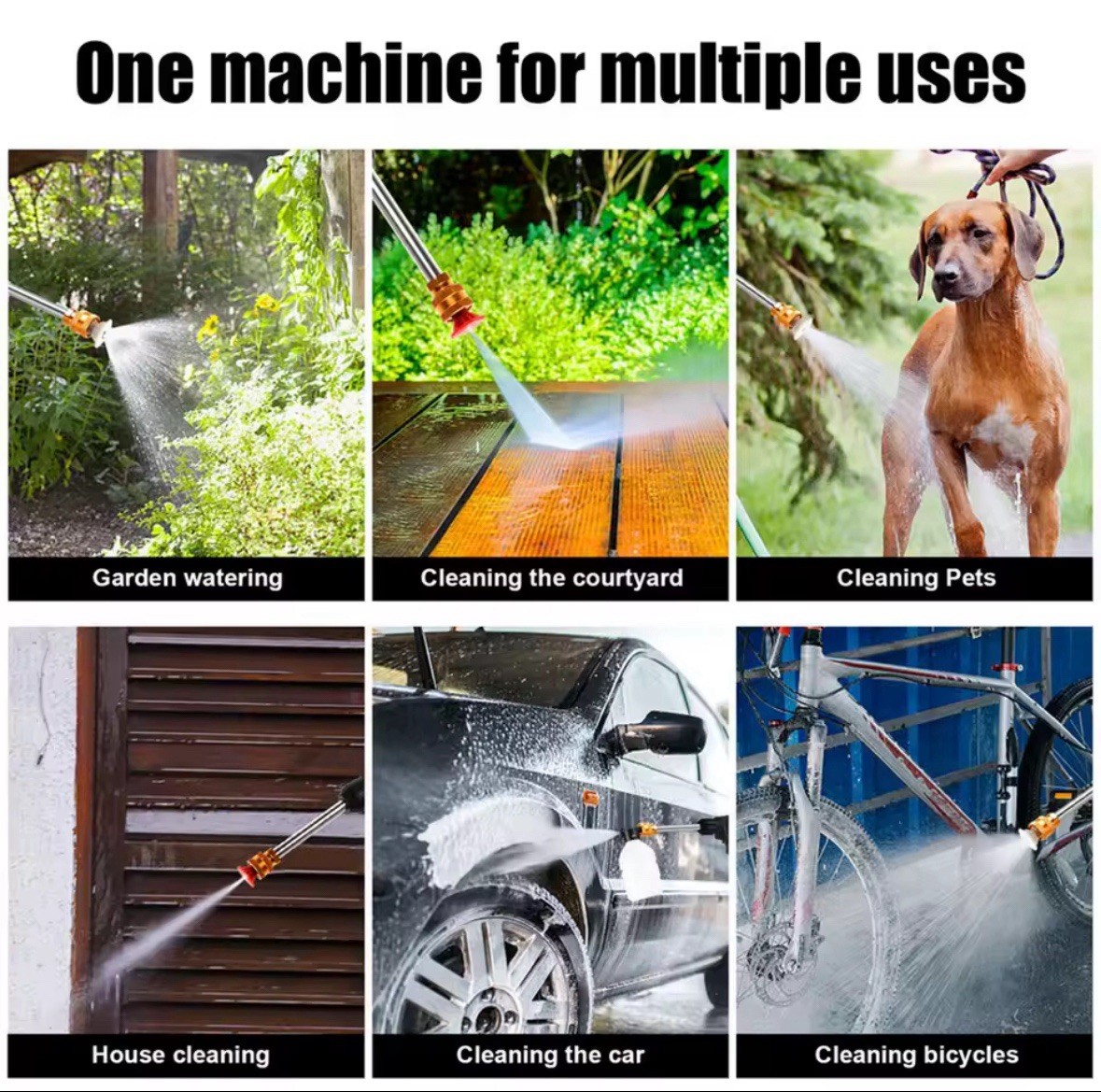 300W Cordless Car Washer with 30Bar Pressure & 12000mAh Battery Power