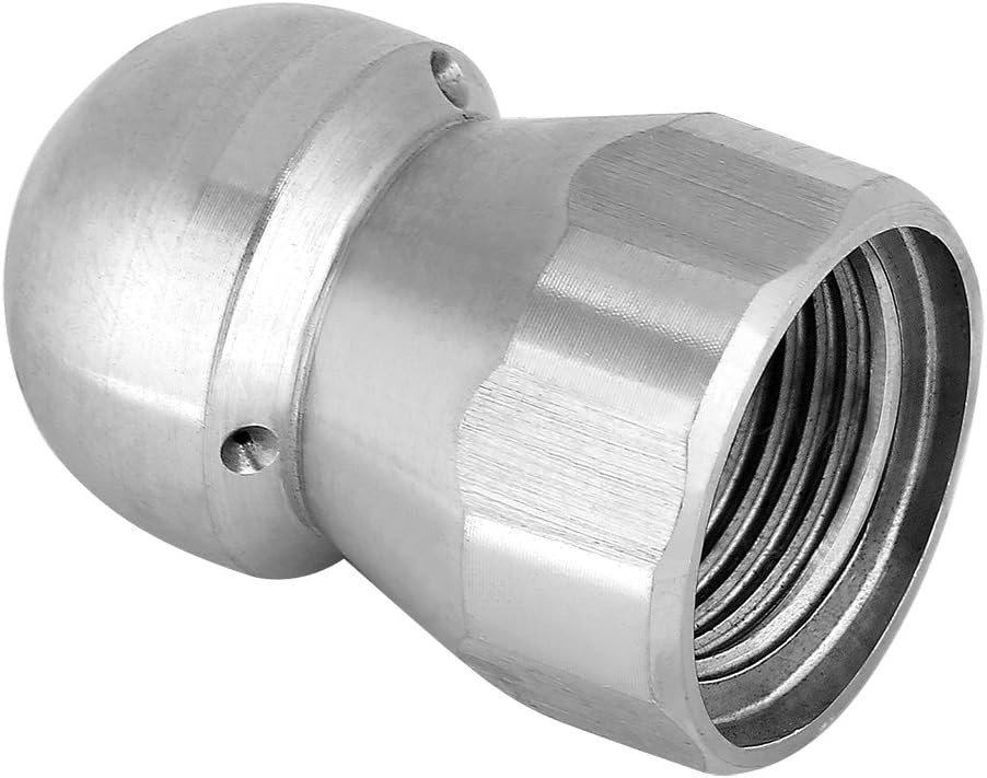 Stainless Steel Sewer Jetter Nozzle Kit 4000 PSI Hydro Jet Drain Cleaning