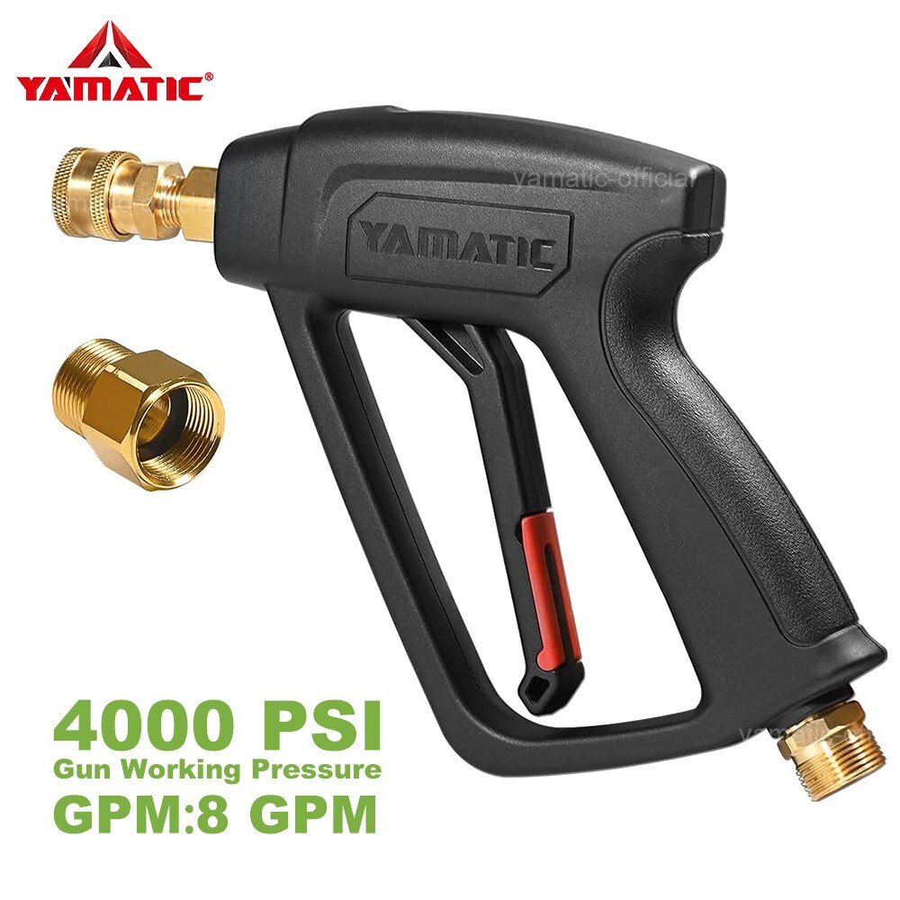 YAMATIC 4000 psi Power Washer Short Gun with M22-14mm & M22-15mm Adapter