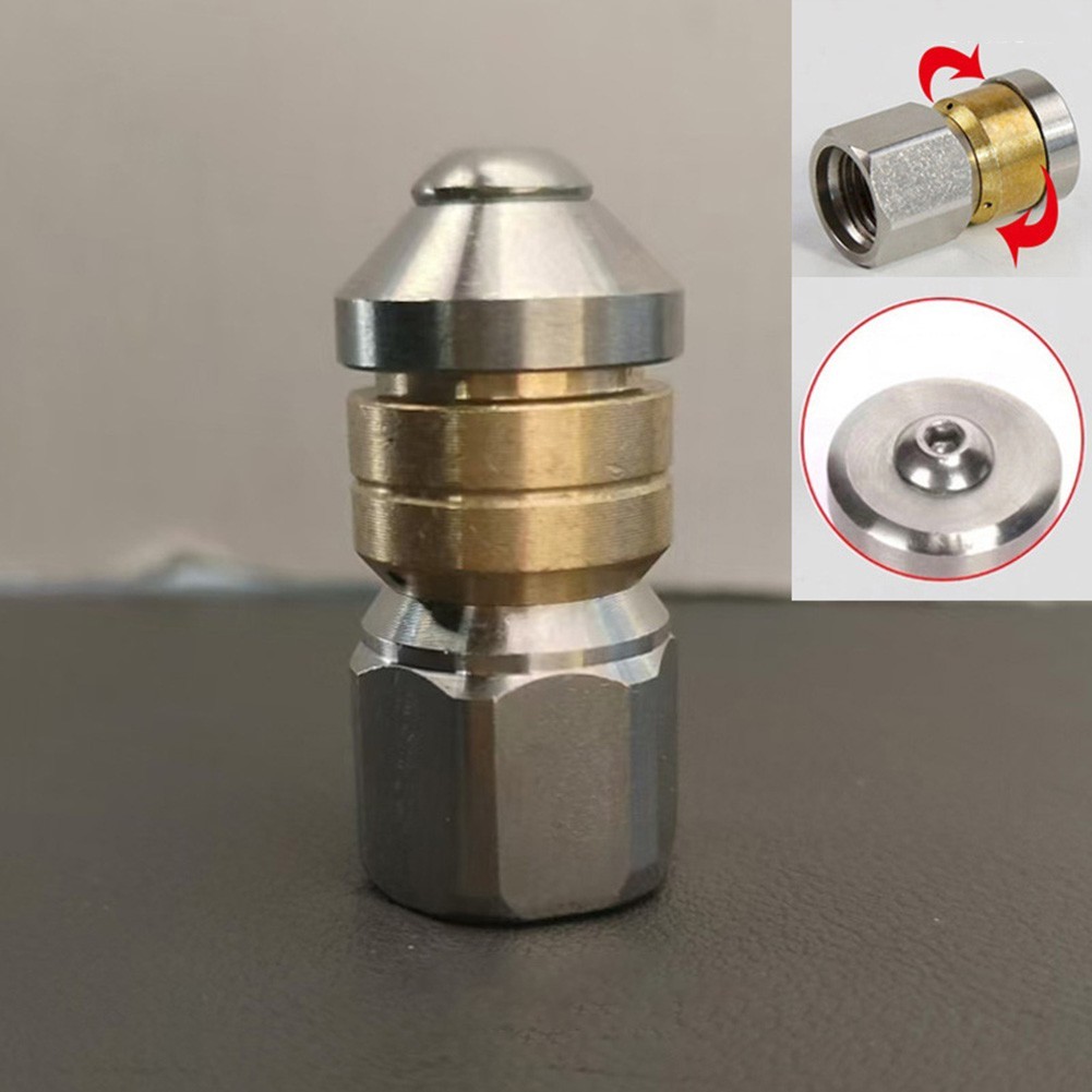 Stainless Steel 2 in 1 Pressure Washer Nozzle with 360 Degree Rotation