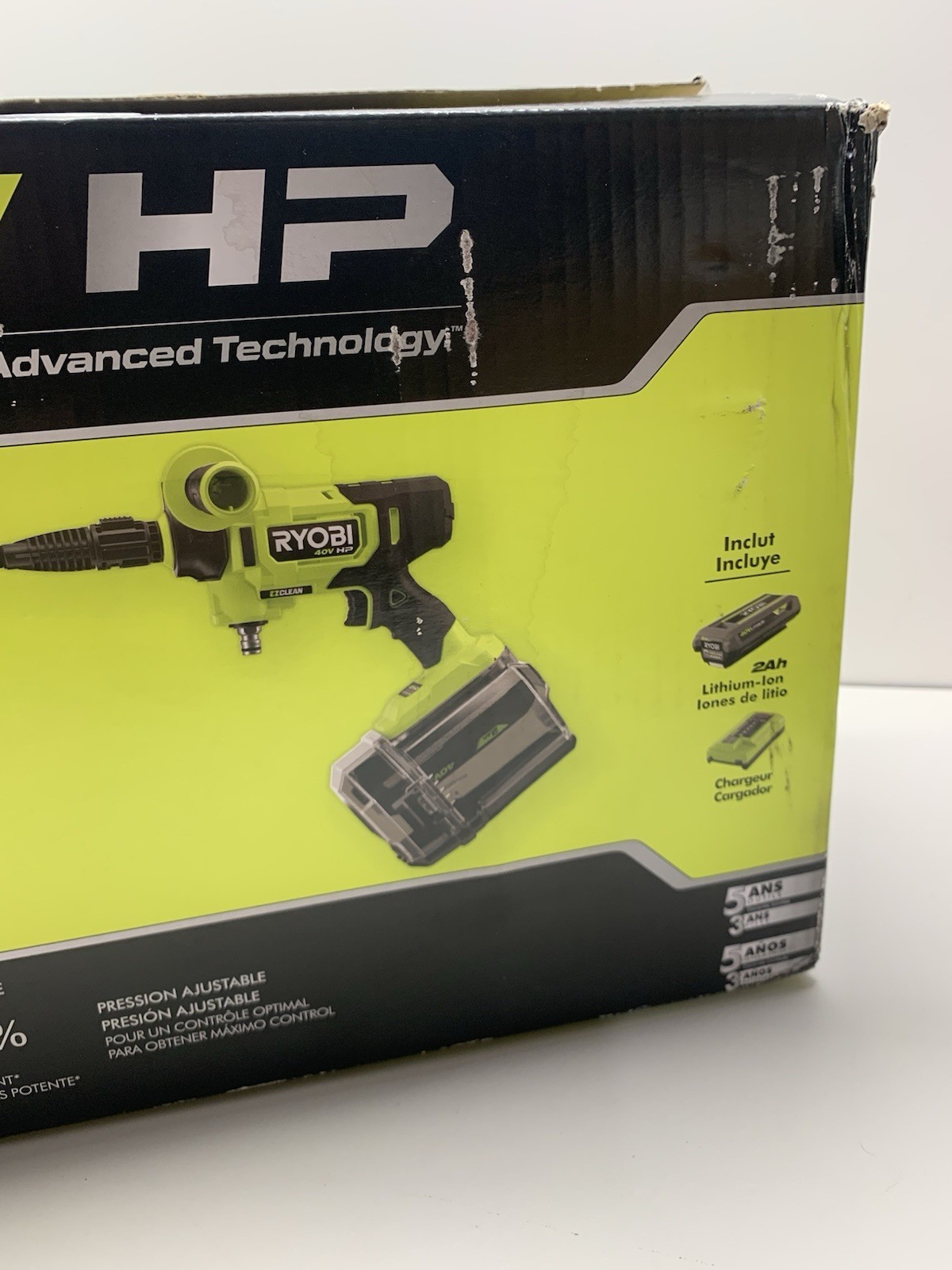 Ryobi 40V HP 600 PSI EZ Clean Power Cleaner Brushless Kit New Open Box RY124052