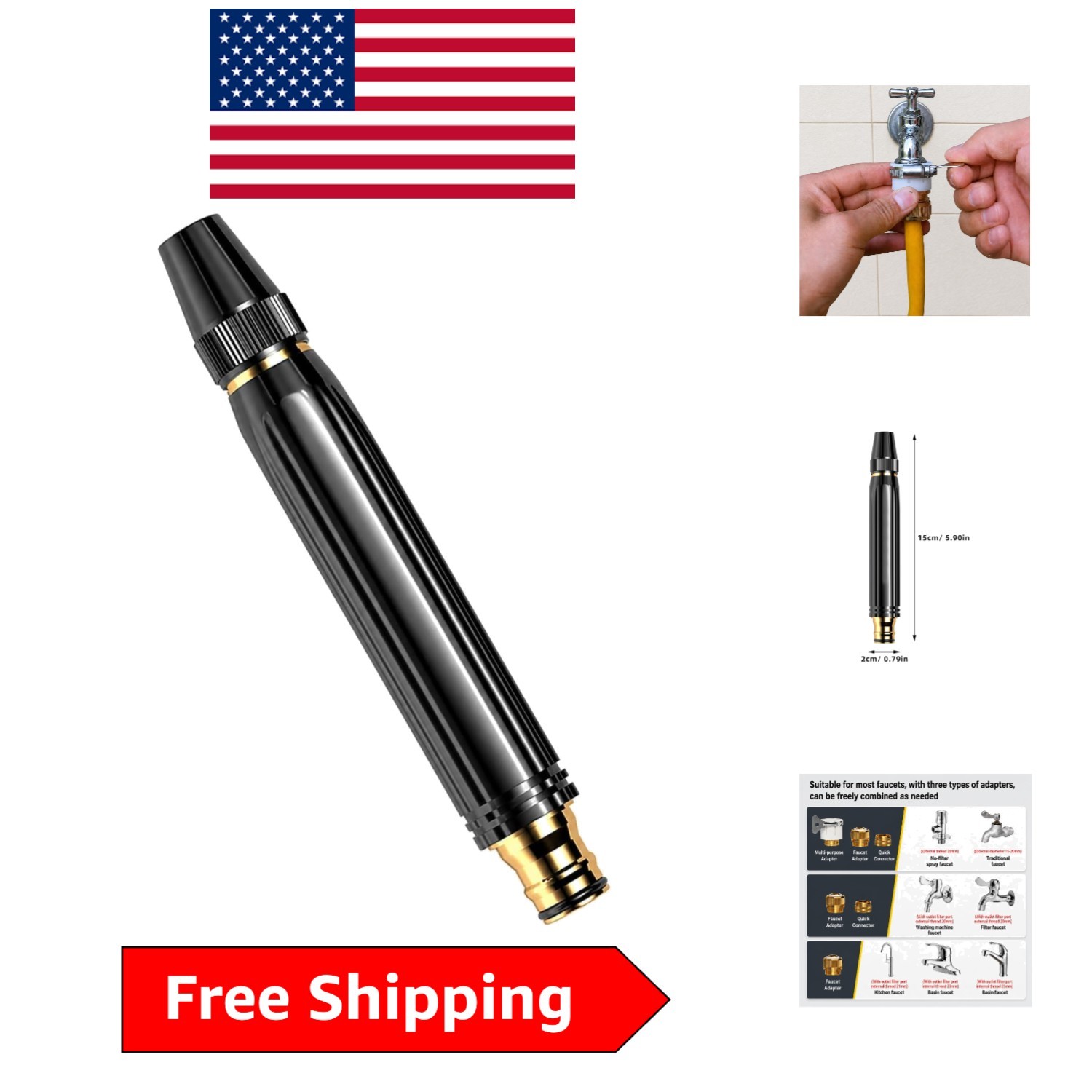 Ergonomic High Pressure Hose Sprayer for Efficient Outdoor Cleaning and Car Wash