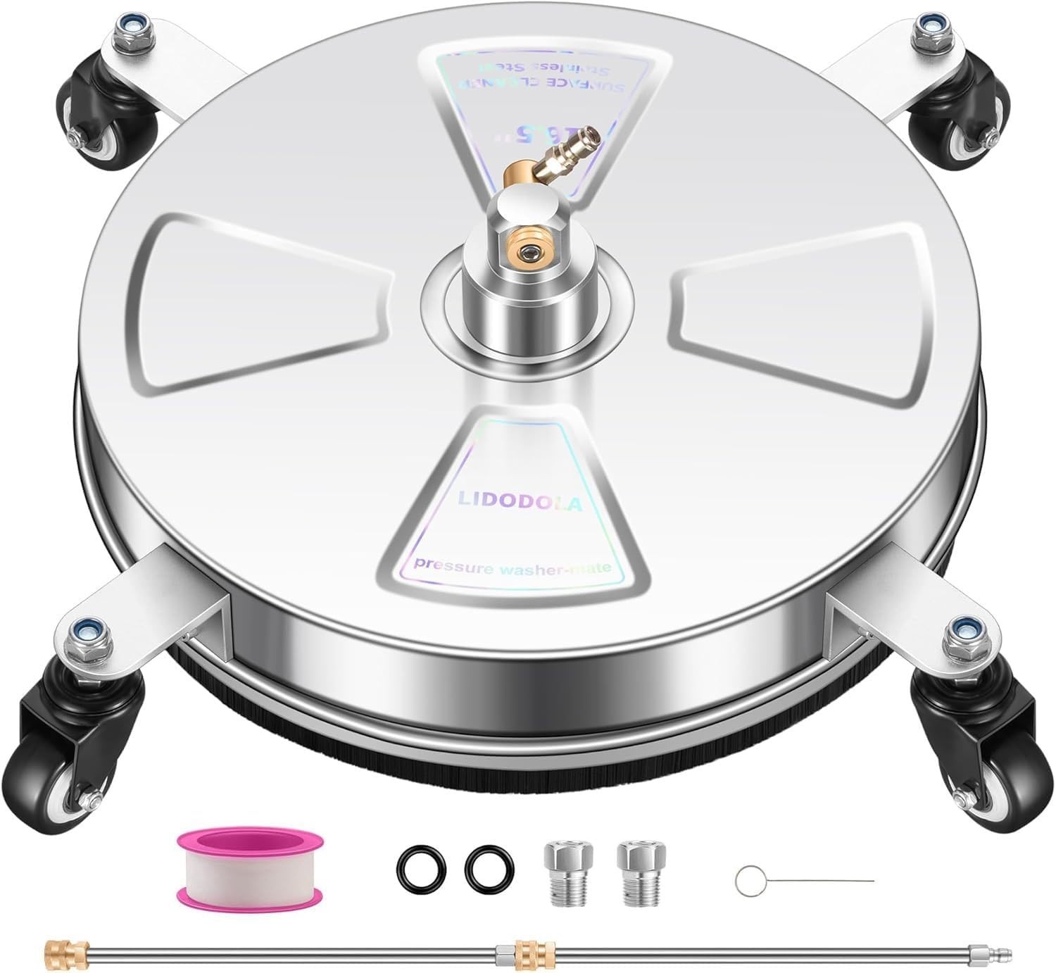 High-Performance Surface Cleaner with 4 Wheels for Effortless Cleaning Solutions