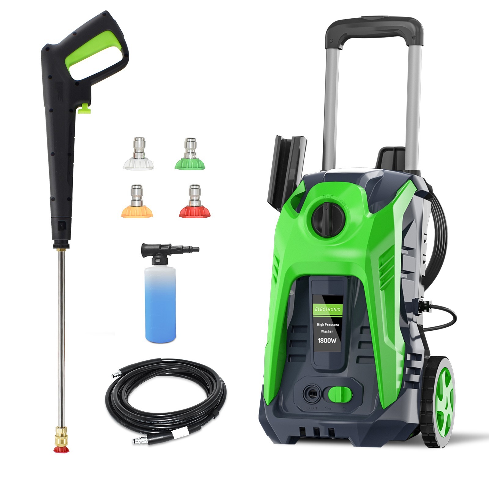 Pressure Washer 4200PSI 2.0GPM, Portable Design, 500ML Soap Tank, for Driveway
