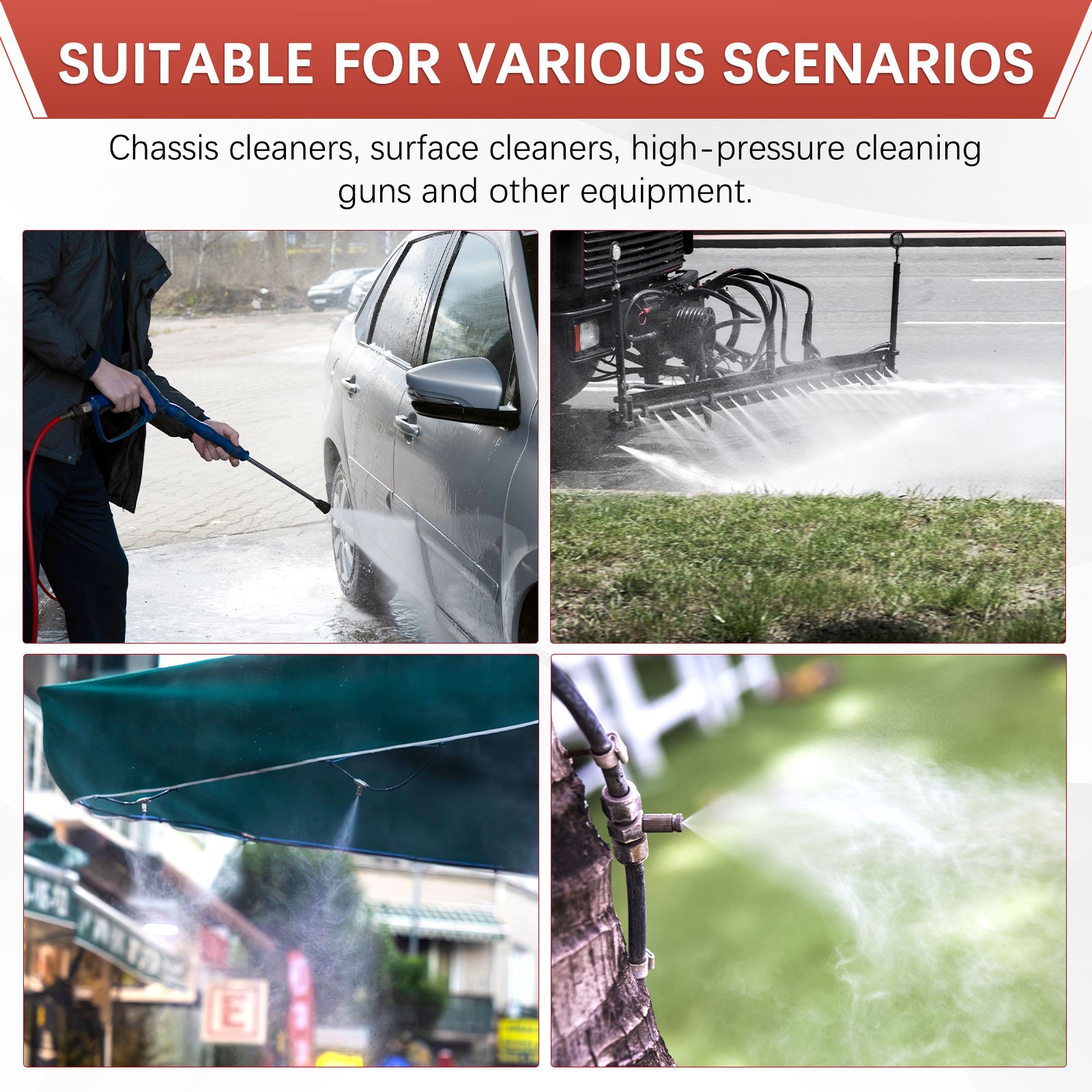 1/4″BSP 25° Flat Fan Spray Tip [7PCS] – High Pressure Washer Nozzles [2MM]