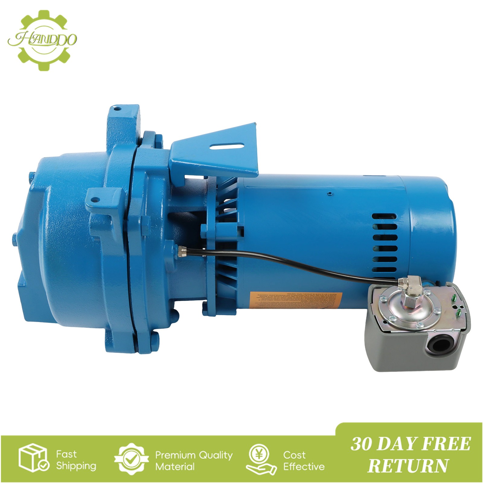 J5S Shallow Well Jet Pump 1/2 HP 16.5 GPM, Cast Iron, 115/230V Dual Voltage