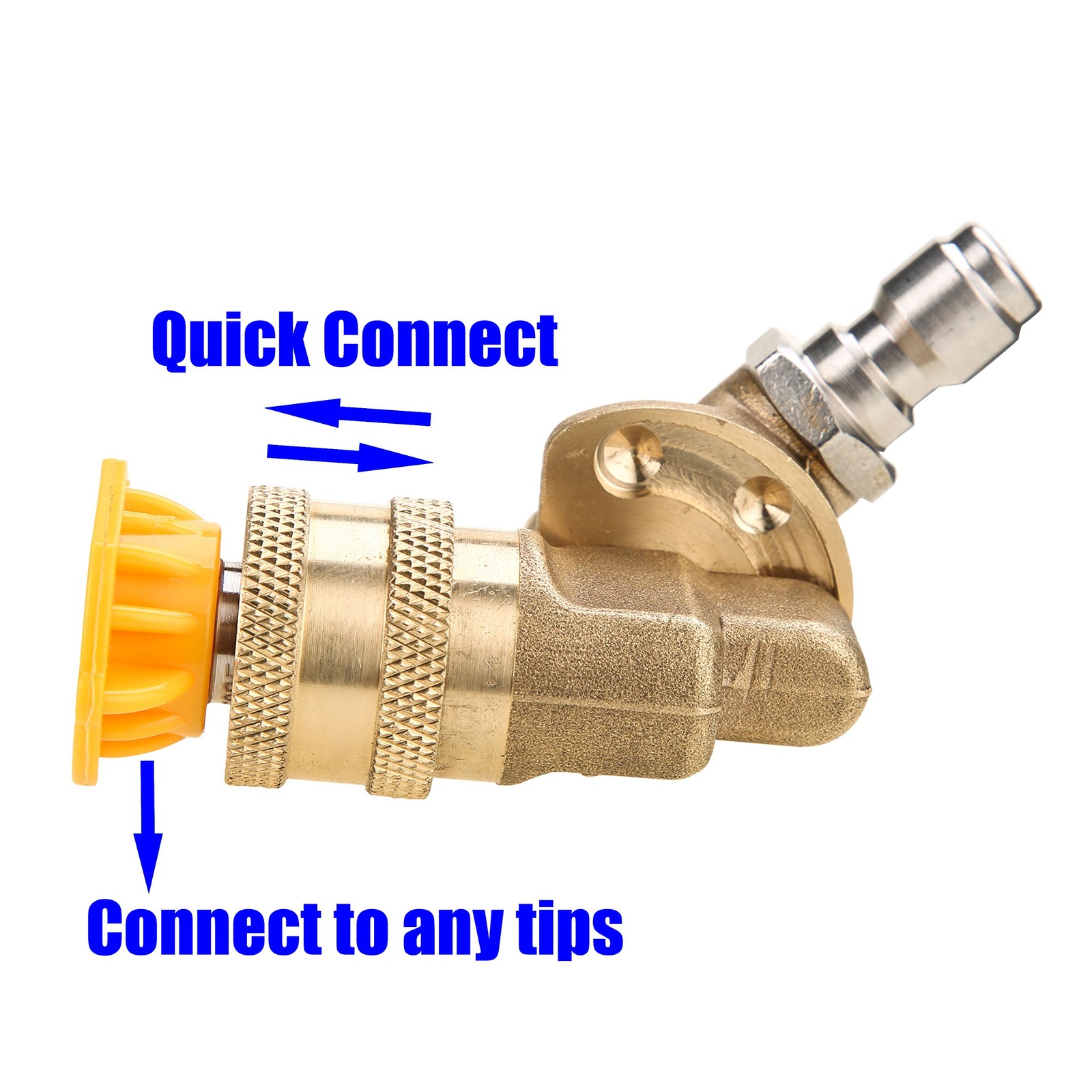 Pressure Washer Accessories Kit, 7 Spray Nozzle Tips, Quick Connecting Pivoting