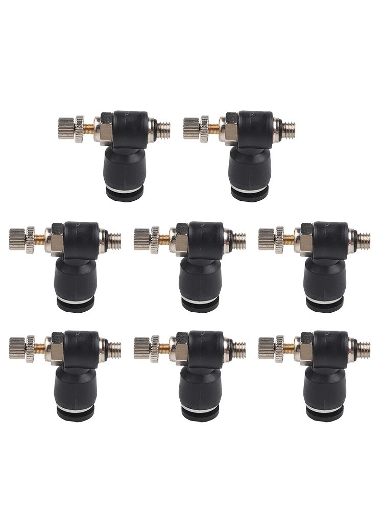8 Quick Connectors for Pneumatic Systems Air Flow Control Valves and Tubing