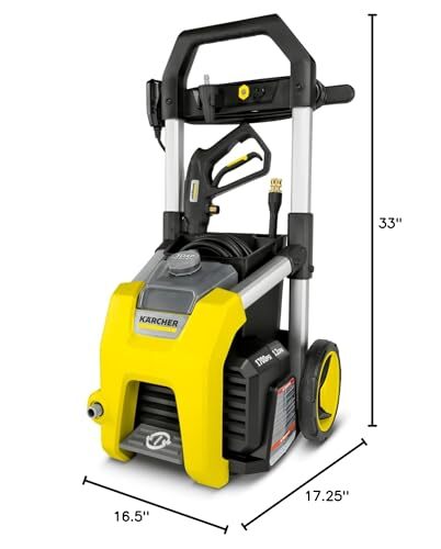 Kärcher K1700 Electric Pressure Washer, 3 Spray Nozzles, Detergent Tank,1.2 GPM
