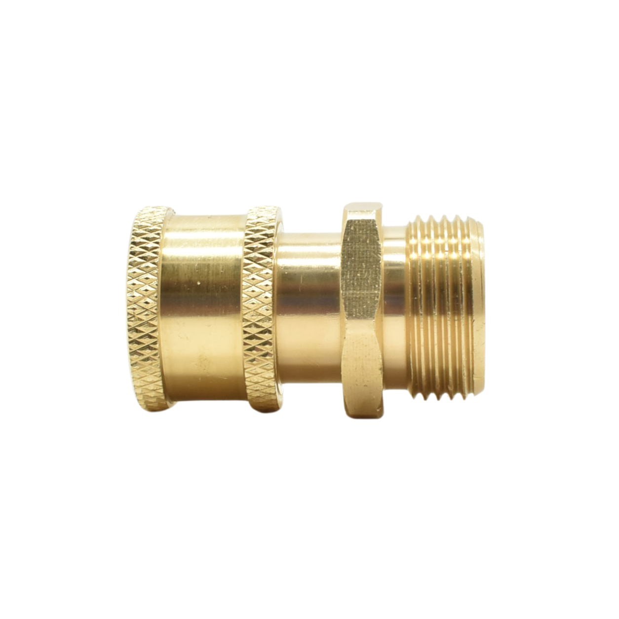 Interstate Pneumatic M22 Male Fitting x 1/4 Inch Quick Couplings Brass, 2700 PSI