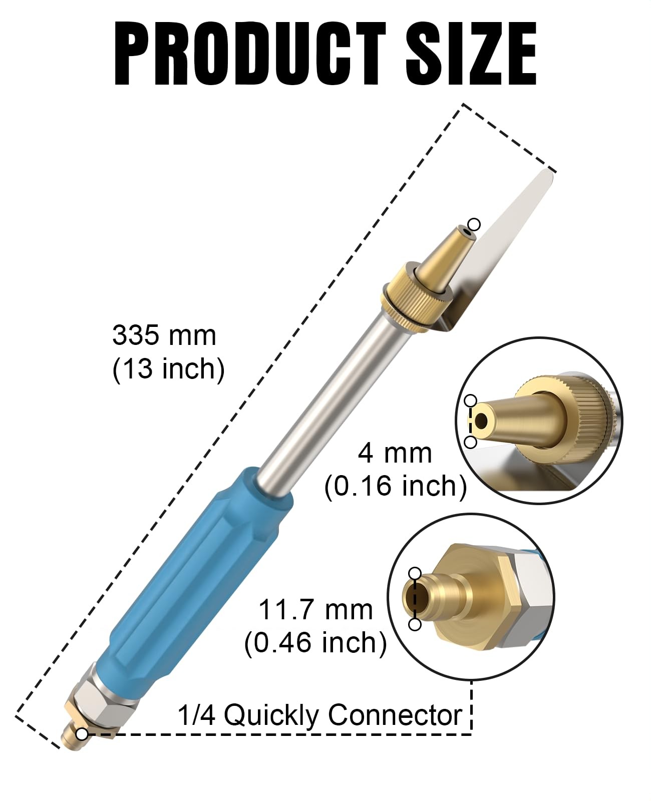Pressure Washer Long Range Chemical Nozzle, 1/4” Quick Connect Shooter Tip P…
