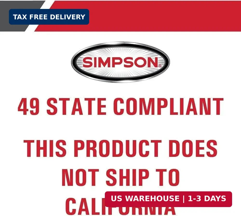 SIMPSON Cleaning PS3228 PowerShot 3300 PSI Gas Pressure Washer, 2.5 GPM, Honda G