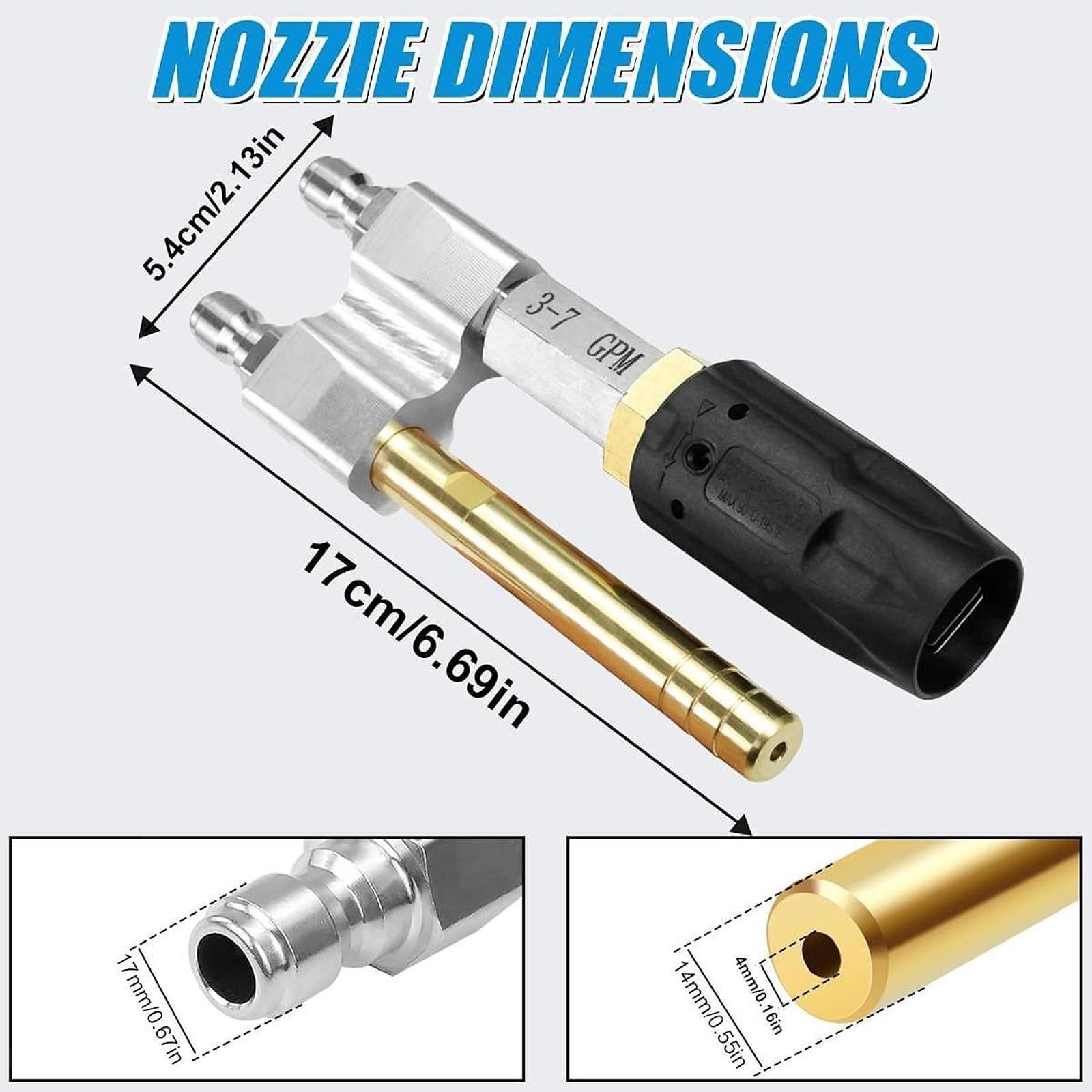 Twist Nozzle Downstream Soft Wash Nozzle 3-7GPM Copper Rotate for Pressure