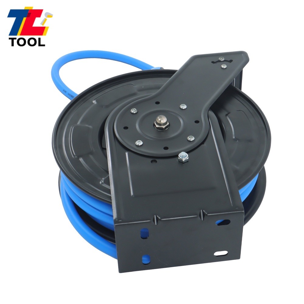 1/2in x 50ft Wall Mount Auto Rewind Retractable Reel 300PSI Flexible Hybrid Hose