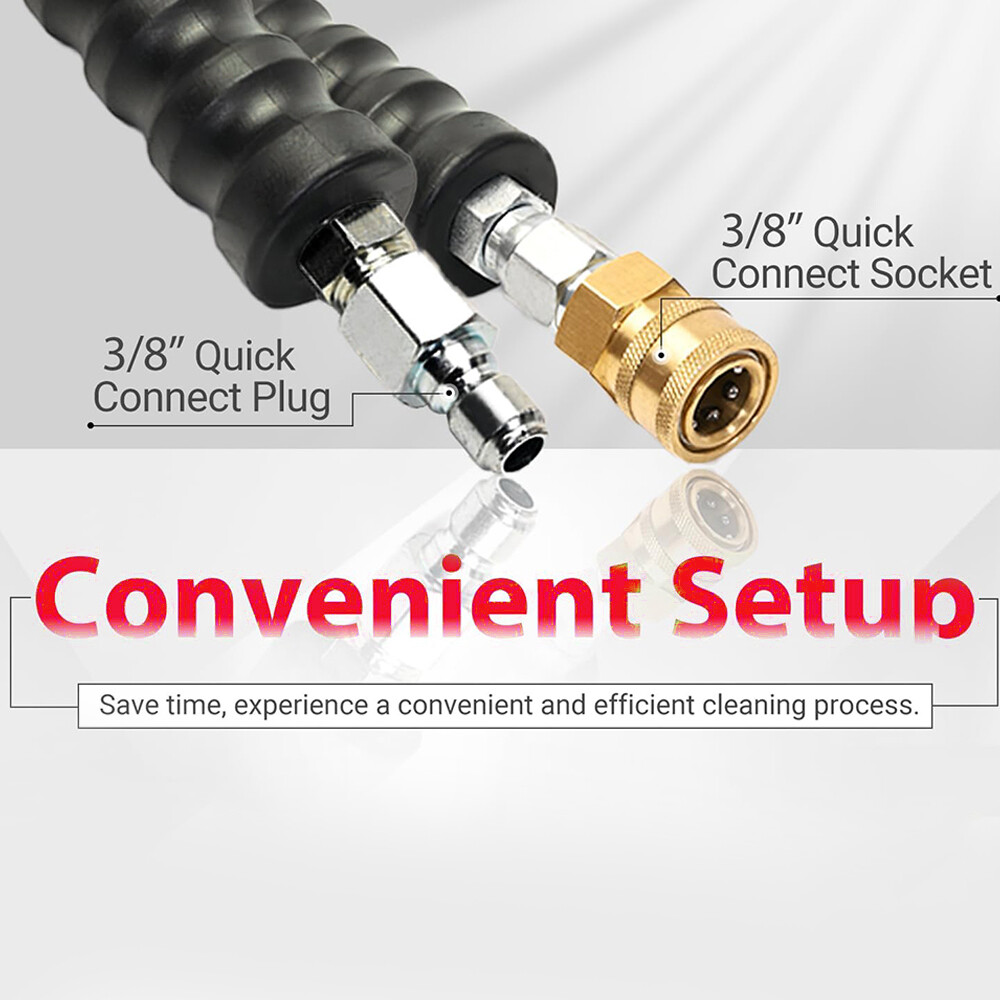 YAMATIC 3/8″ Pressure Washer Hose for Hot Water 4000 PSI Kink Resistant