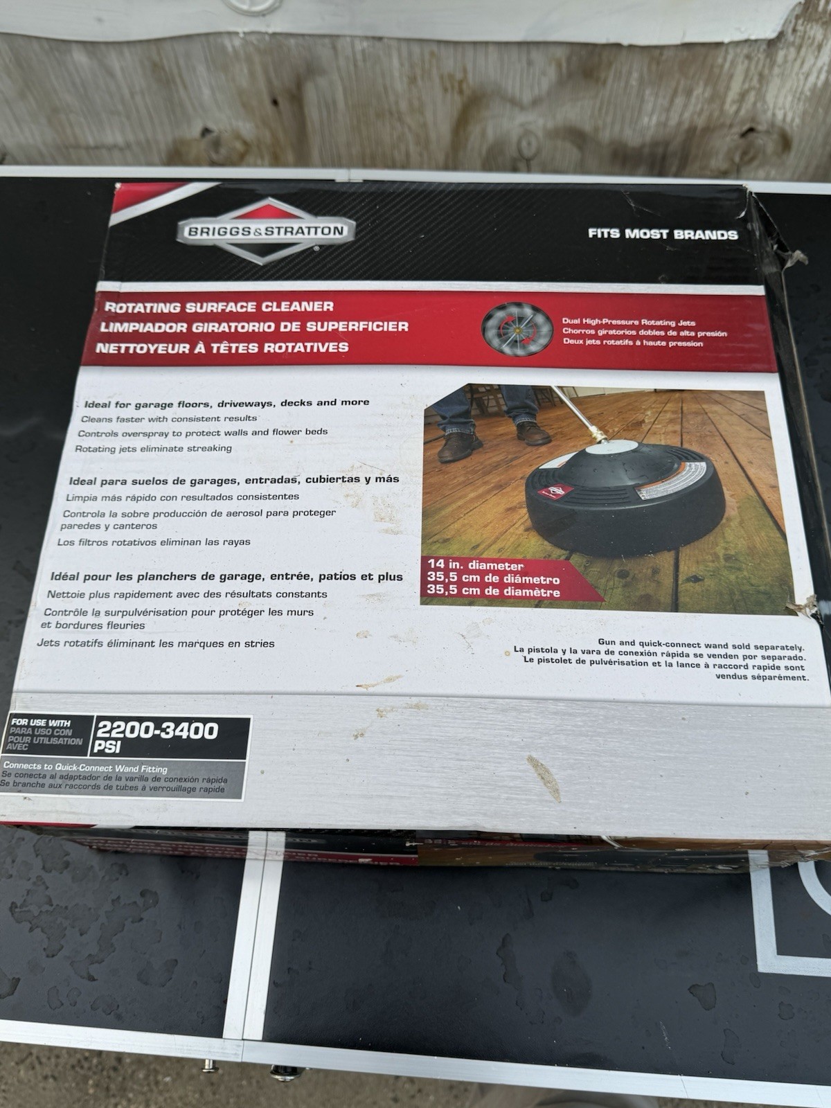 Briggs & Stratton 14″ 3200 PSI Rotating Surface Cleaner Deck Pressure Washers