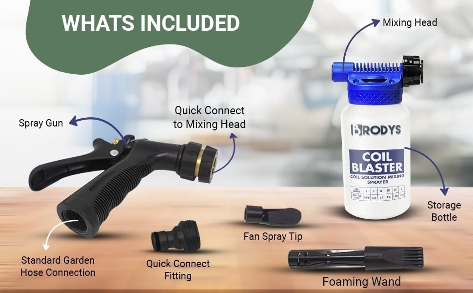 2 Quart Automatic Mixing Sprayer for Effortless A/C Coil Cleaning Solutions