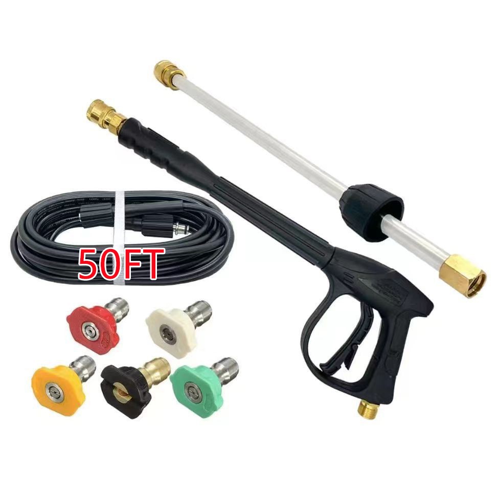 High Pressure 4000PSI Car Power Washer Gun Spray Wand Lance Nozzle and Hose Kit