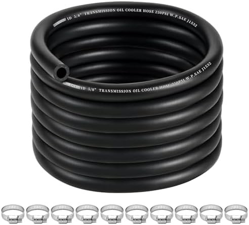 5/8″ Transmission Cooler Hose 20FT, SAE J1532 150 PSI Power Steering Hose for Tr