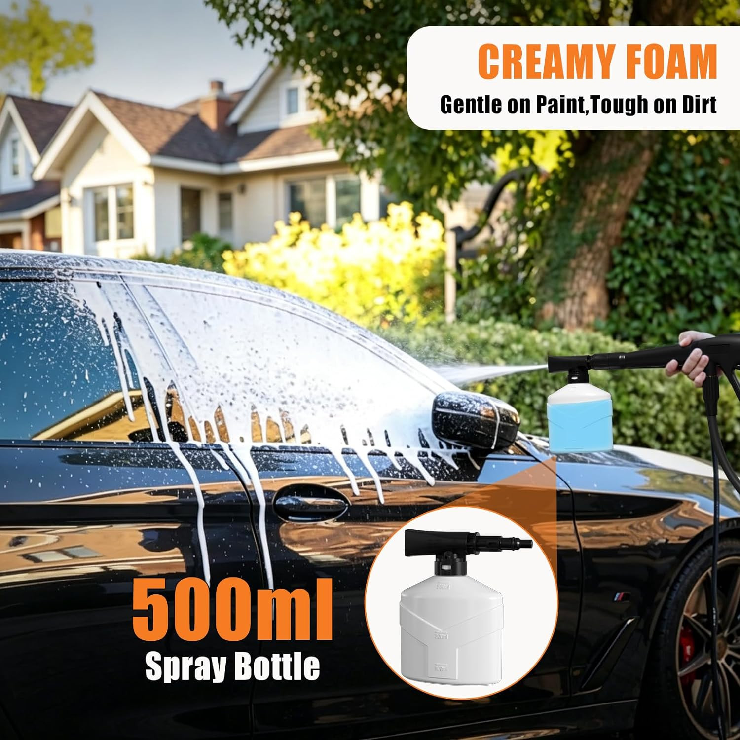 Electric Pressure Washer 4500PSI 2.8 GPM High Pressure Washer with Anti-Tipping