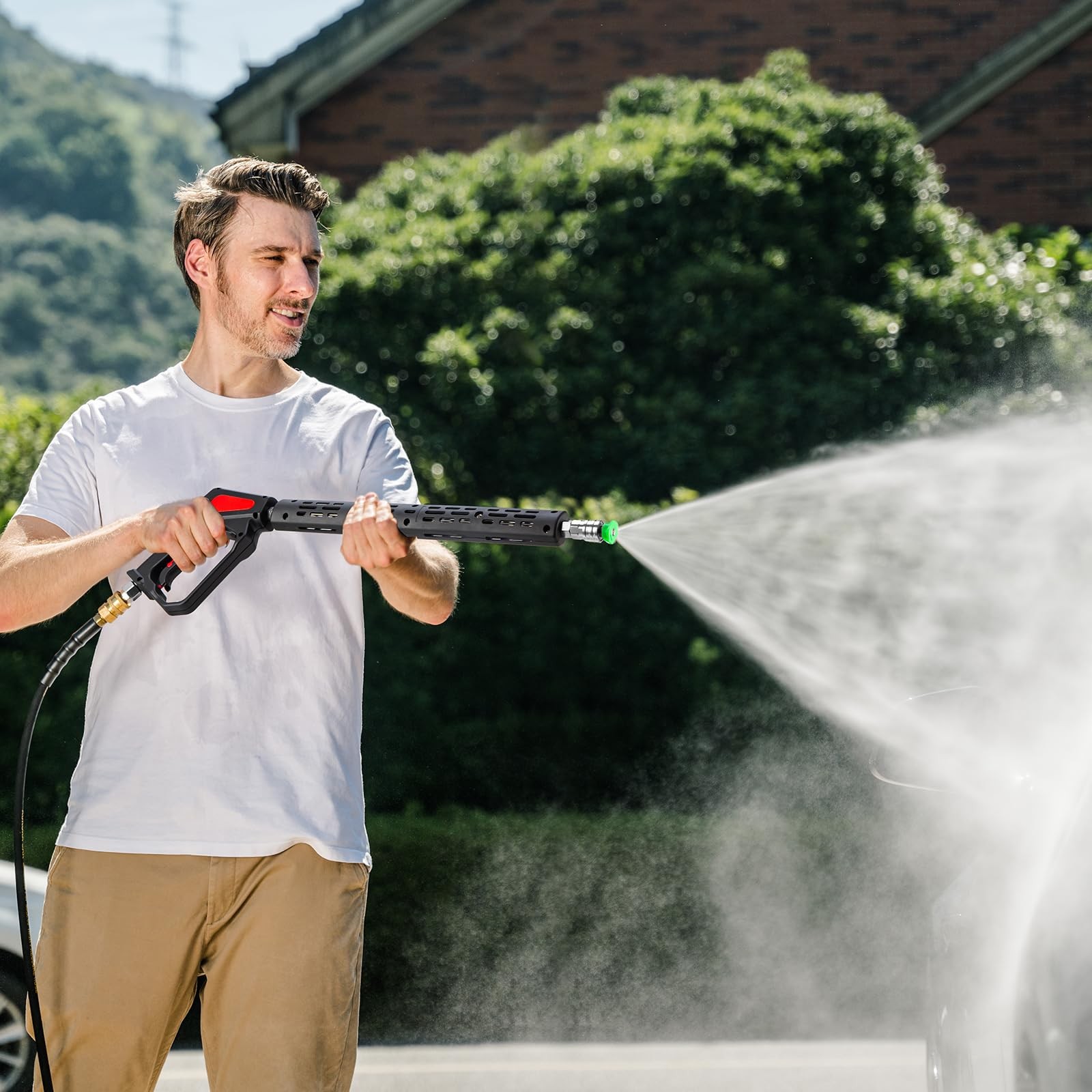 Pressure Washer Gun, 4000PSI High Pressure Washer Gun with Replacement Wand E…