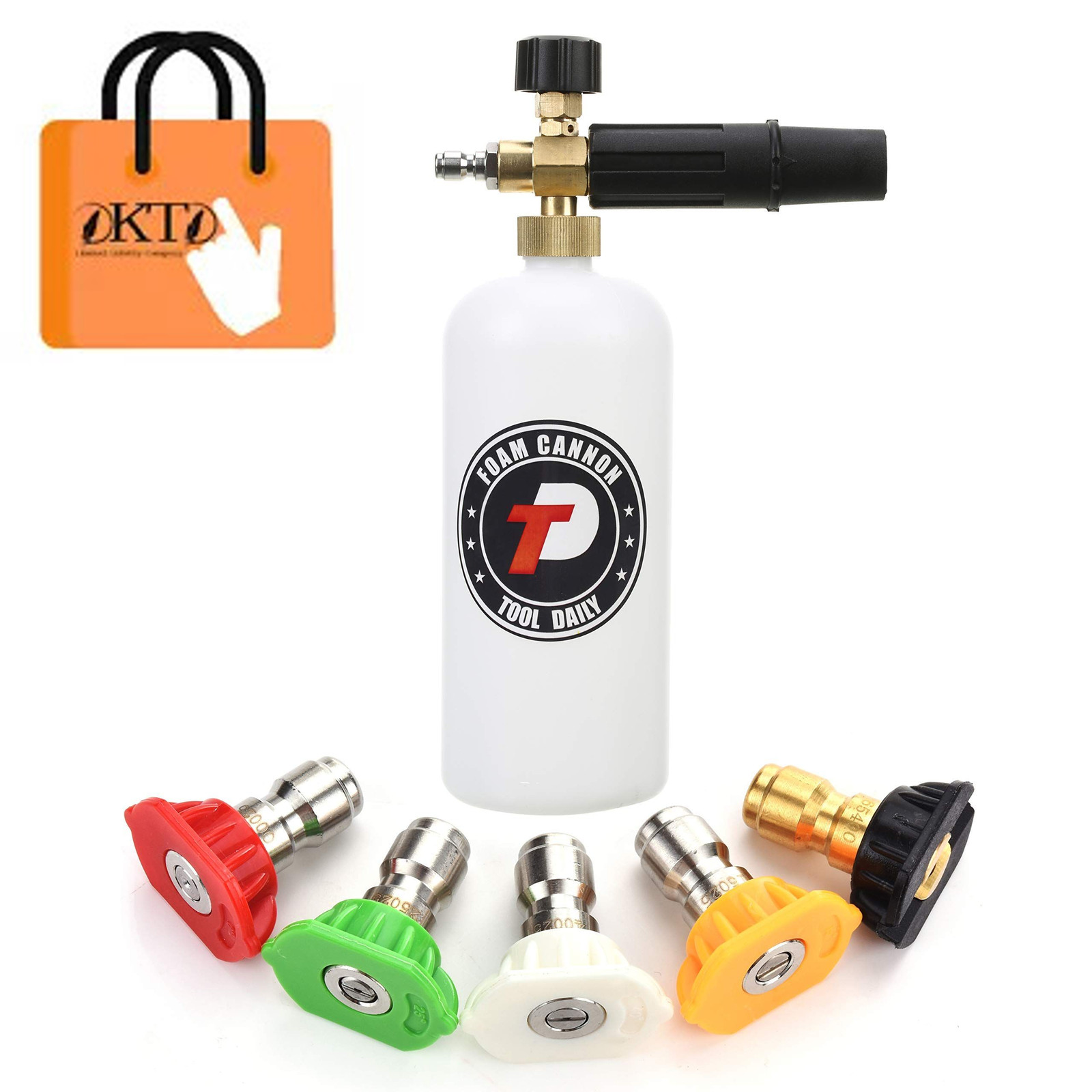 Foam Cannon with 1/4 Inch Quick 1/4” Connect, White