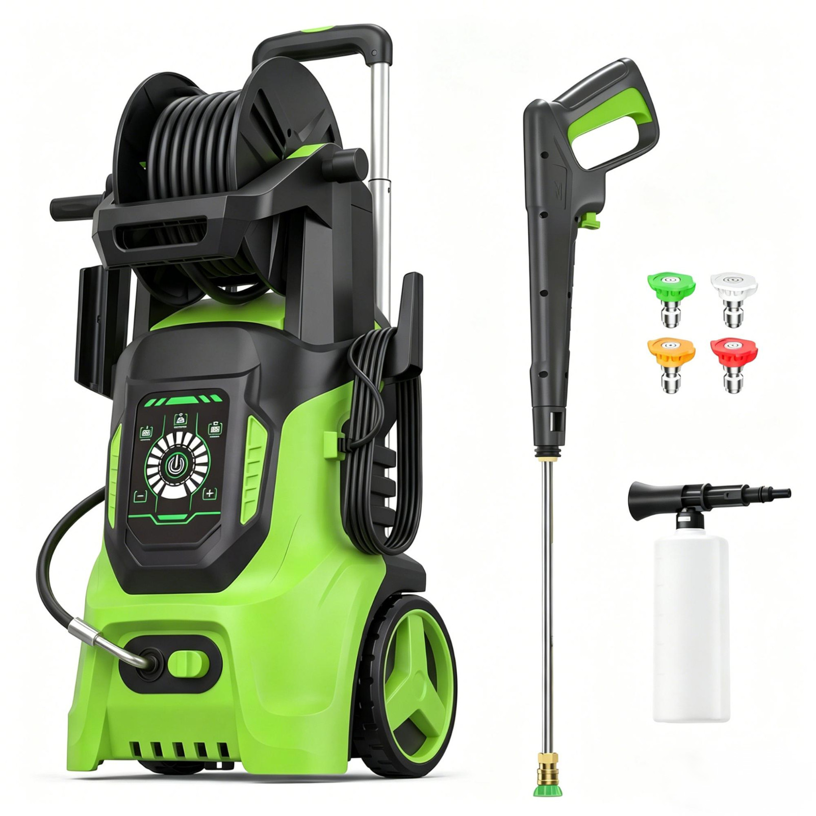 Pressure Washer 4500PSI-Max 3.2GPM with Adj-15-Level Touch Screen car,home,yard
