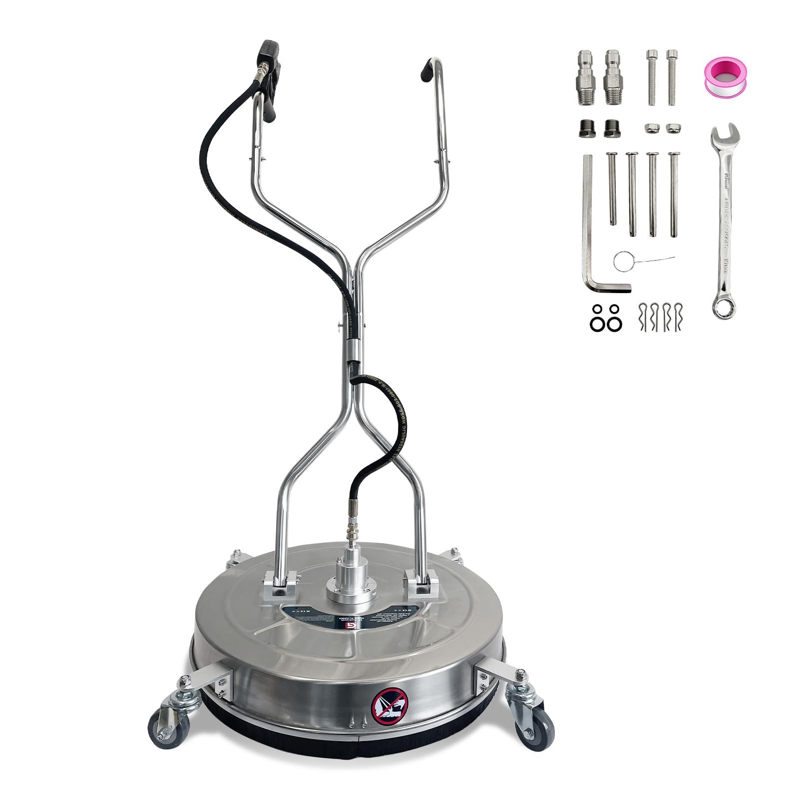 Dual Handles And 4 Wheels Attached On 20 in Pressure Washer Surface Cleaner, 460