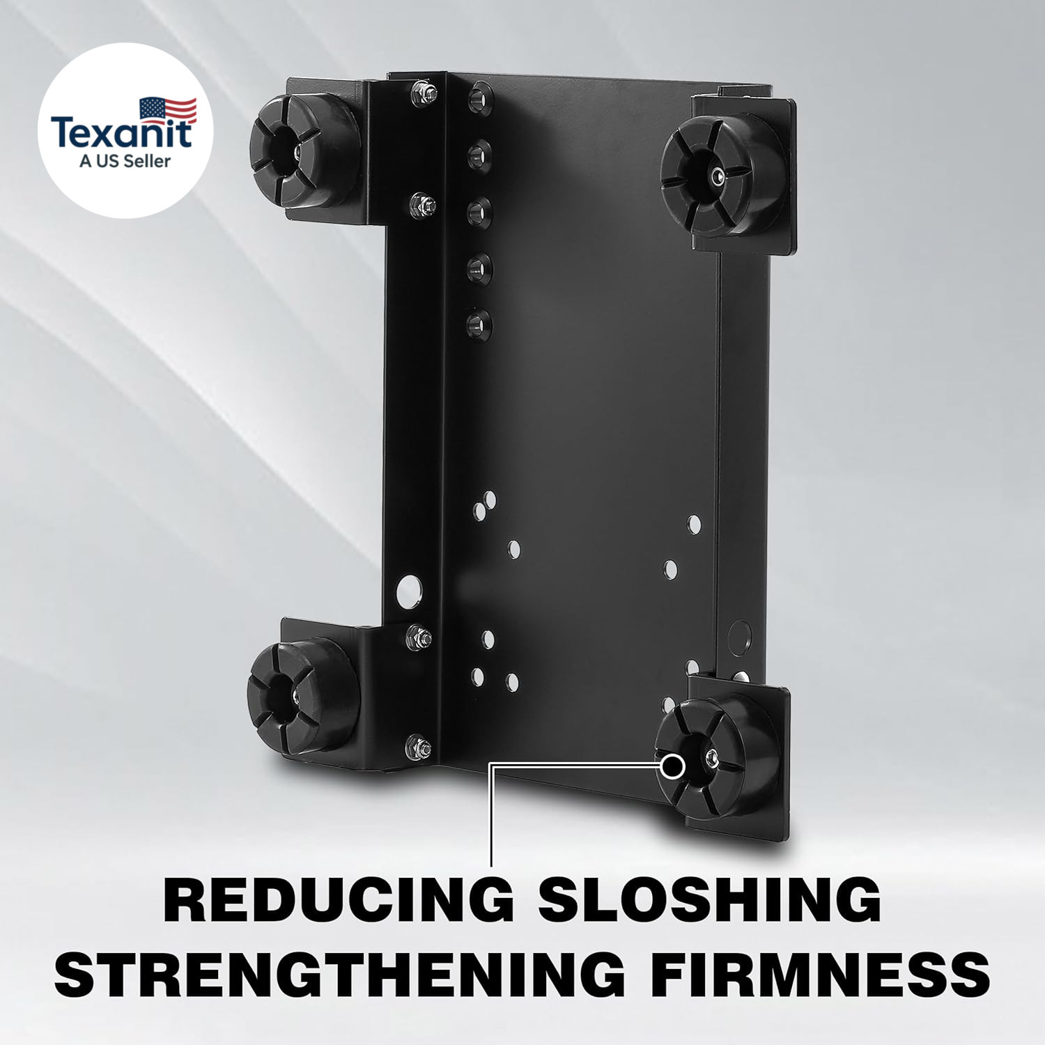 Pressure Washer Skid Plate Frame, Painted Steel with Detachable Fixed Rubber Fee