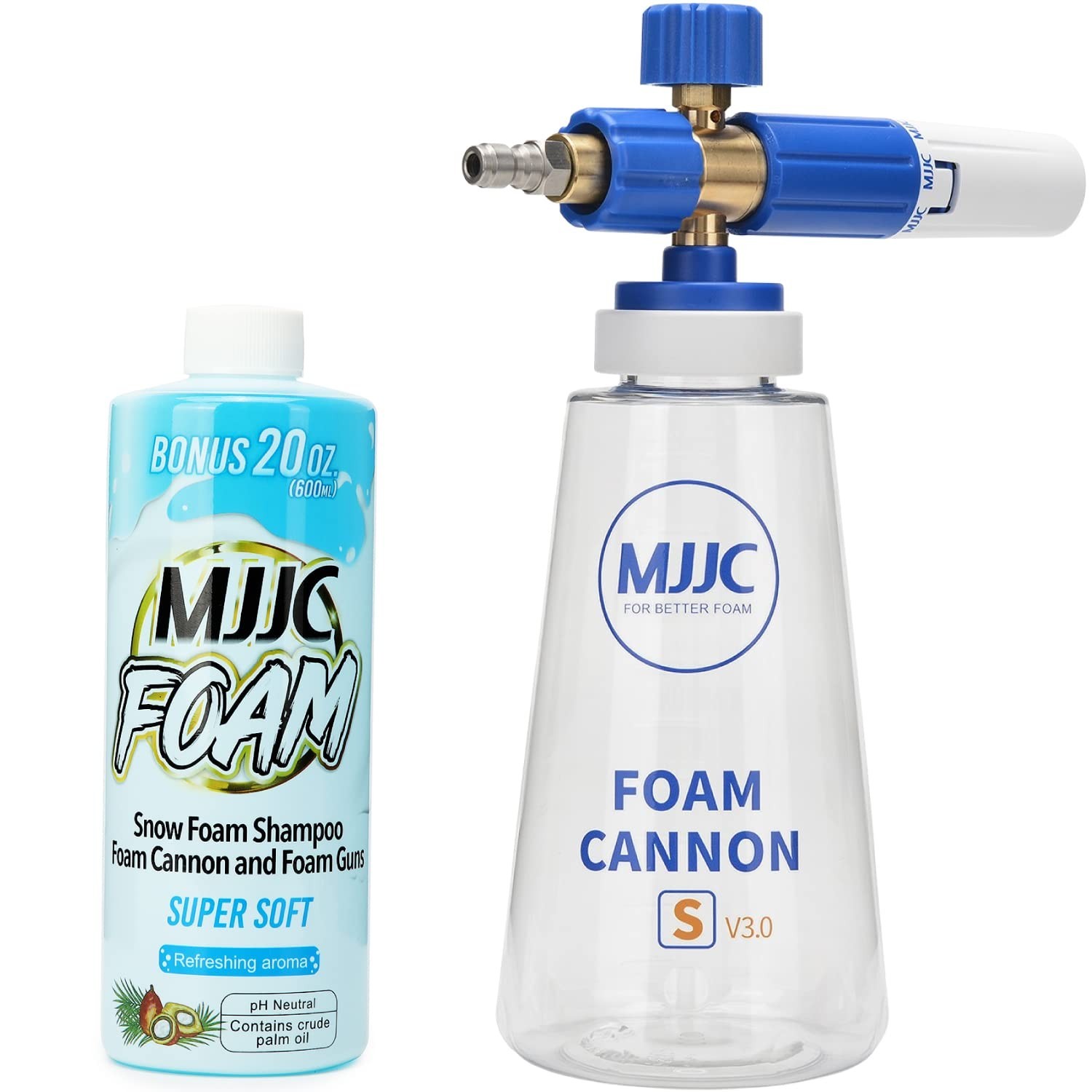 High-Performance Foam Cannon V3.0 – Thicker Snow Foam, 1/4″ Quick Connector & 20