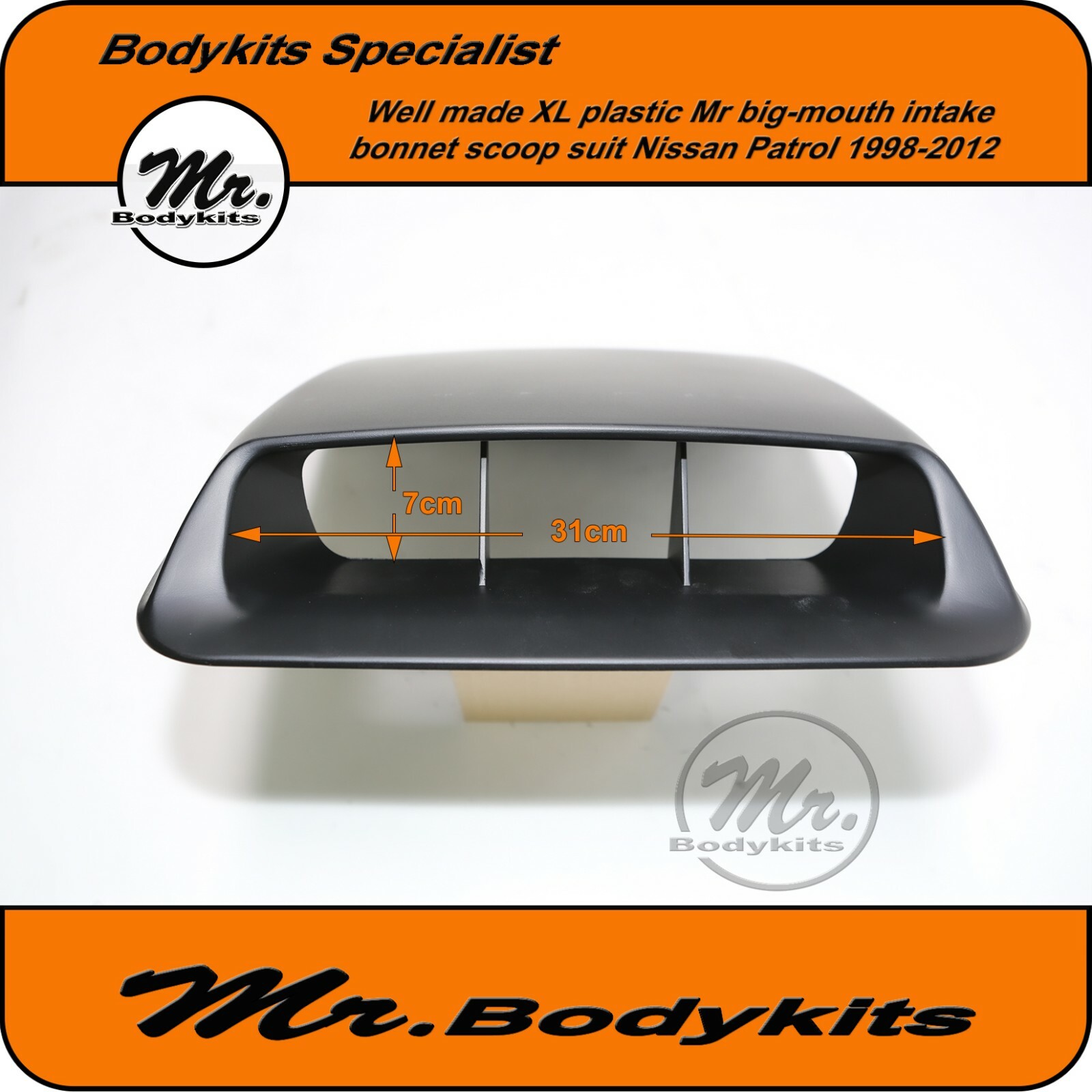 MR BIG MOUTH BONNET INTAKE SCOOP FOR NISSAN PATROL GU1/2/3/4/5/6/7/8 INTERCOOLER