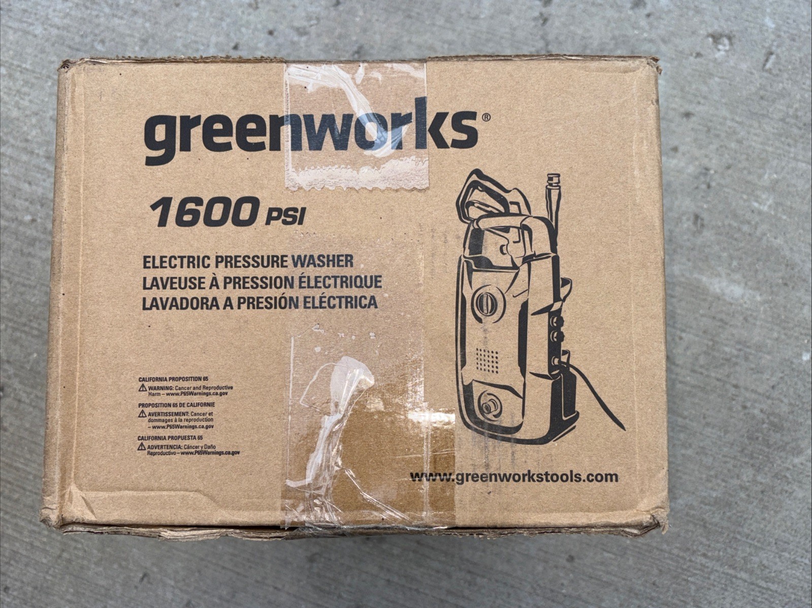 Greenworks NEW ! 1600 PSI 1.2 GPM Electric Pressure Washer 100% Model GPW1602