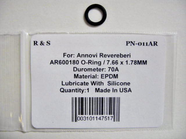Annovi Reverberi AR600180 O Ring / R&S 011AR / 7.66 X 1.78MM / EPDM Material