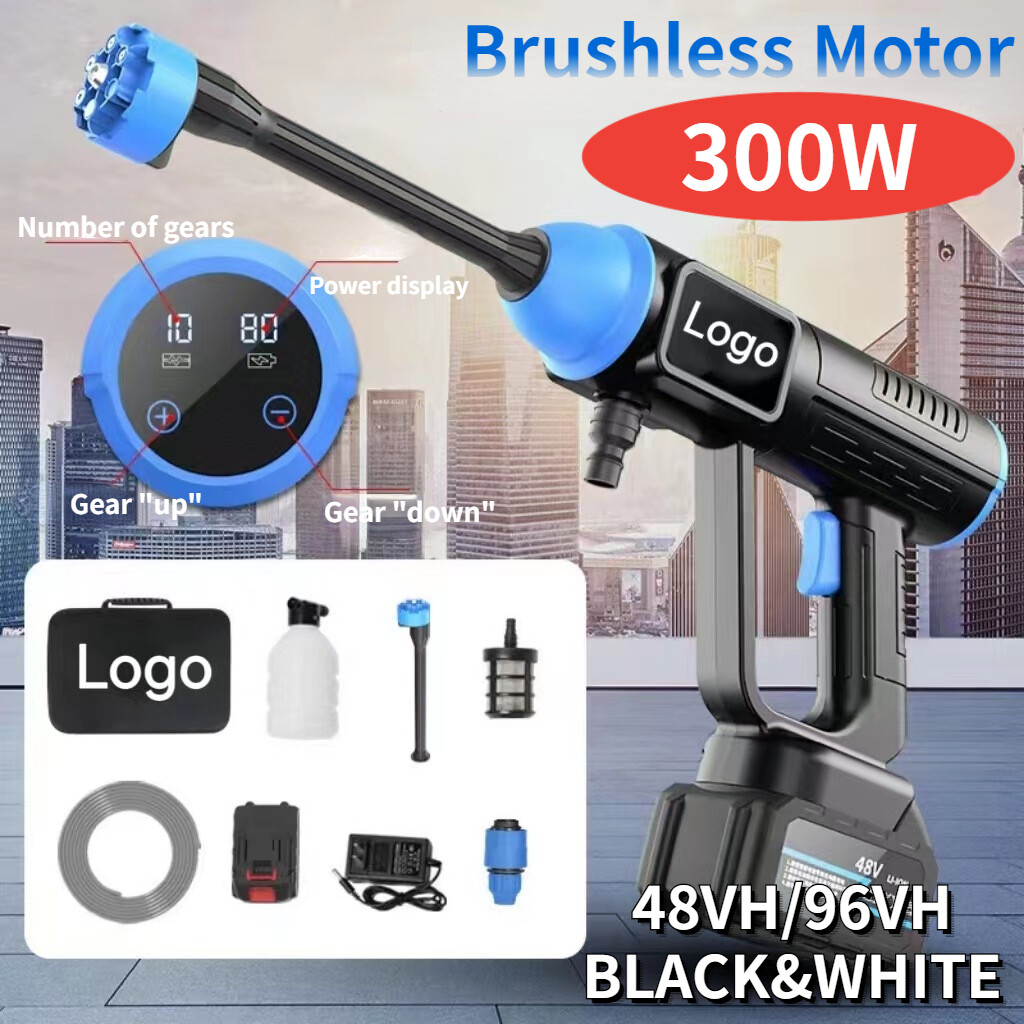 300W 48/96VH High Pressure Cordless Water Spray Gun Portable Car Electric Washer