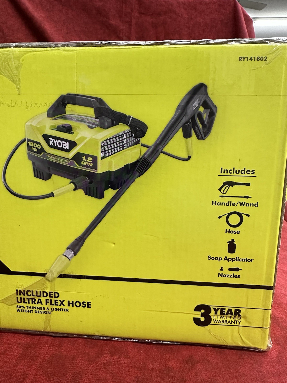 💥NEW SEALED💥RYOBI RY141802 1800PSI 1.2GPM COLD WATER ELECTRIC PRESSURE WASHER!