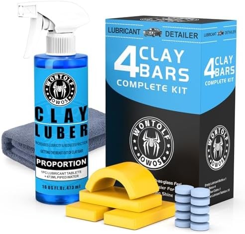Wontolf Clay Bar Kit, Complete Clay Bars Auto Detailing Clay Luber Lubricant Car