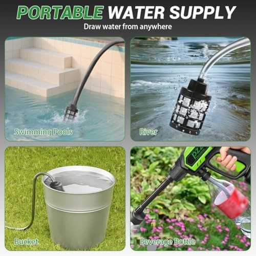 Cordless Portable Washer for Battery, 1000 PSI Portable Handheld Wash