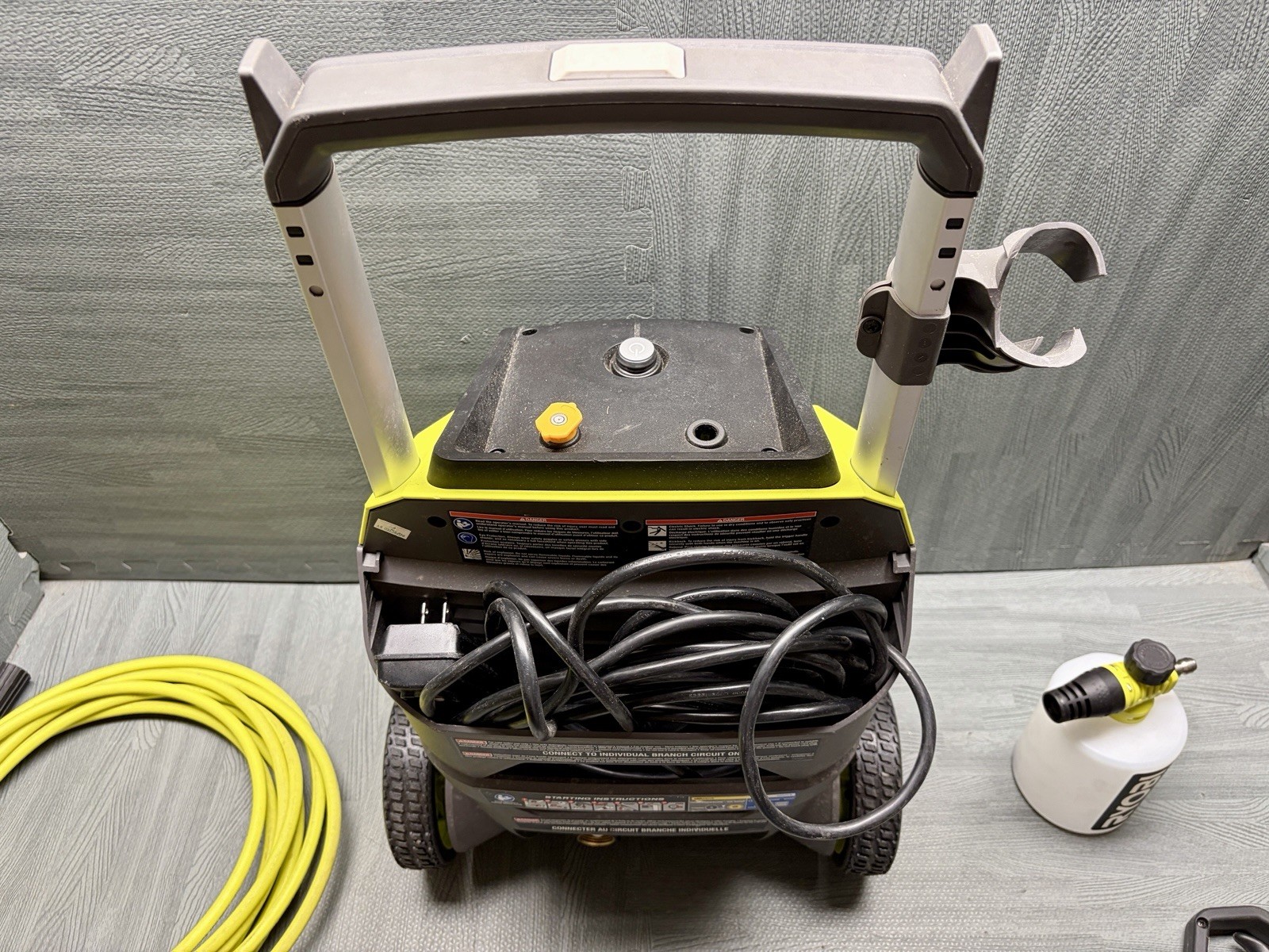 RYOBI Electric Pressure Washer USED 2100 PSI 1.2 GPM With Foamer