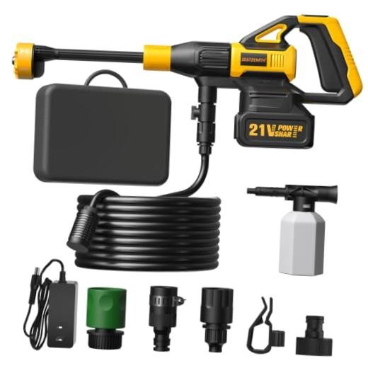 Cordless Pressure Washer Battery Powered, Handheld Reliable Orange-Black