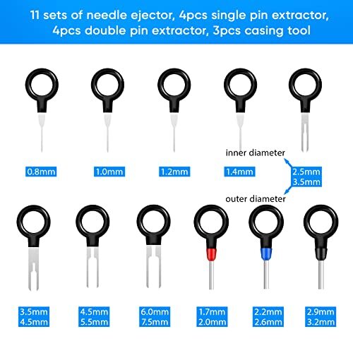 Terminal Extractor Removal Tool Kit, Wire Connector Pin Release tool & Bag,82 pc