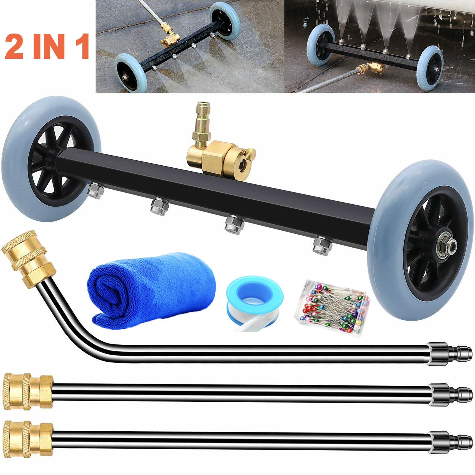 Pressure Power Washer Undercarriage Under Car Cleaner 16″ 4000 PSI Water Broom