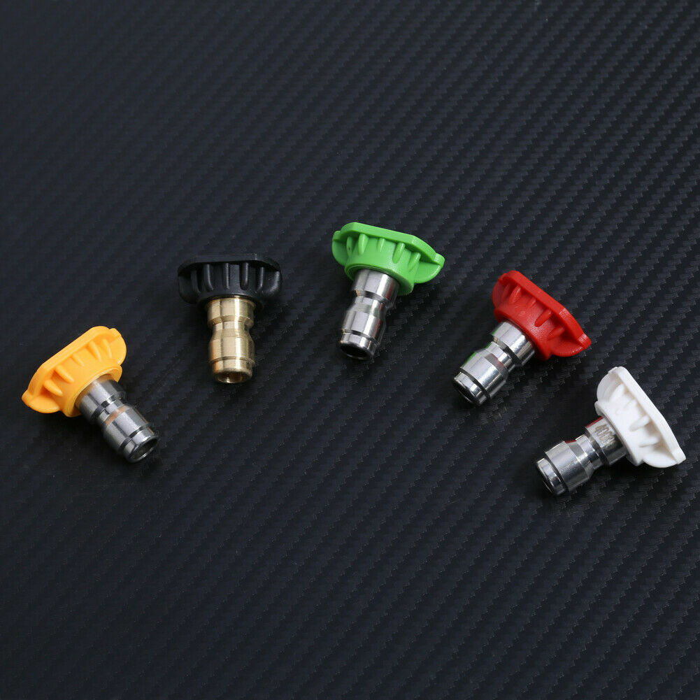 5pcs Pressure Washer Spray Tips Nozzles High Power Kit Quick Connect 1/4″ Set