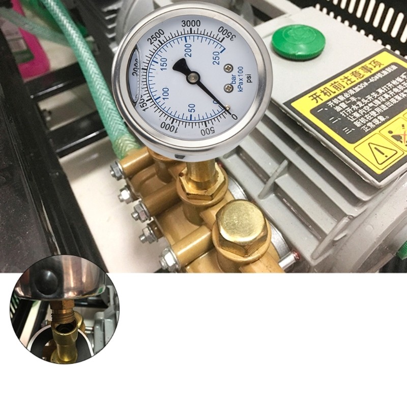 Professional Pressure Washer Gauges with N14x1.5 Thread Durable for 280/380/288