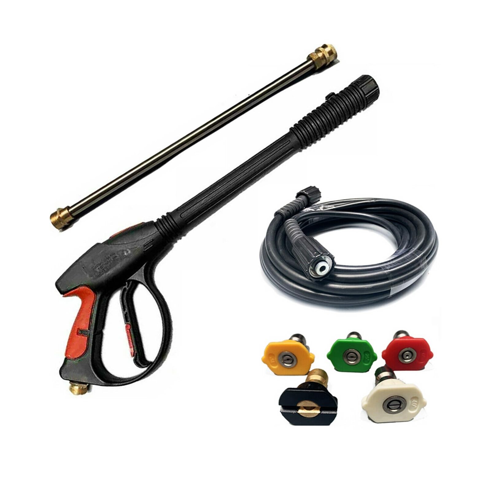 New 8-Part Pressure Washer Gun Replacement Kit, 8m Hose Wand 26 Ft 3000 PSI High
